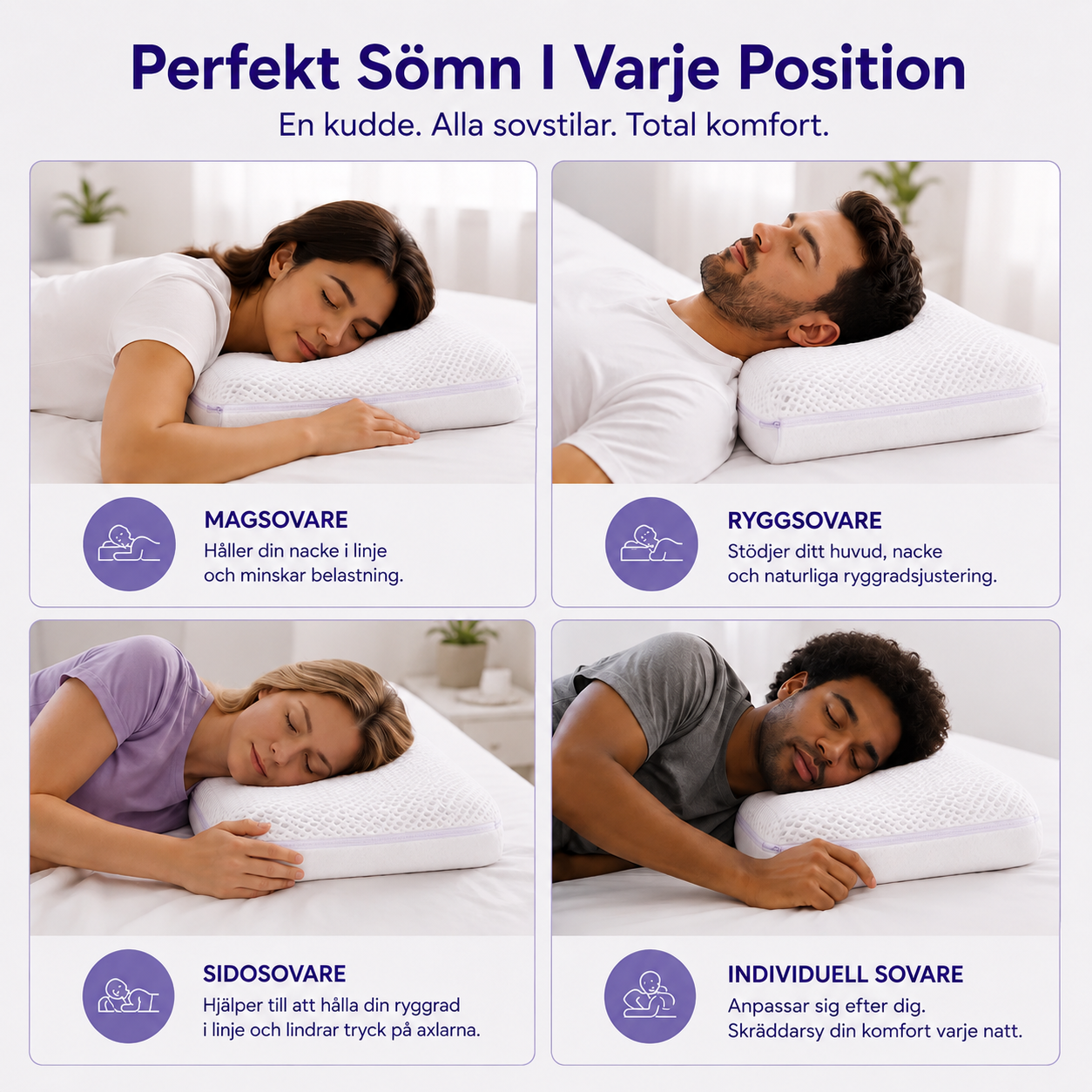 AirGrid™ Kylande Ergonomisk Kudde